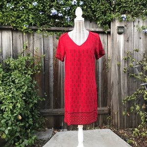 Red Shift Dress